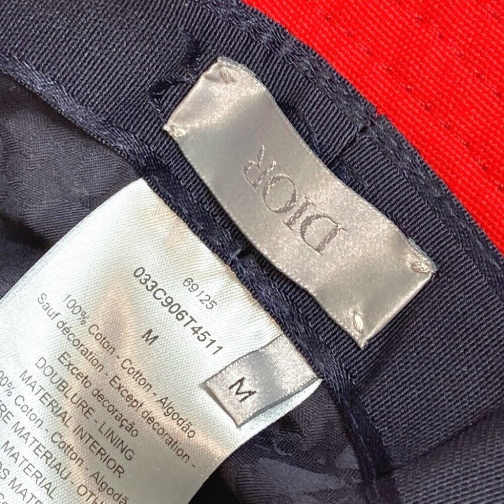 DIOR Embroidery Taiga patch Kenny scharf Bucket hat cotton blue - Picture 10 of 11